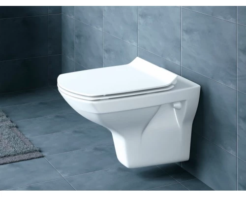 Инсталляция Cersanit Aqua Smart M40 кнопка Movi пластик, хром глянцевый, с унитазом Cersanit Carina XL CO DPL EO slim, микролифт, комплект, 63486