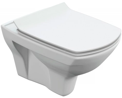 Инсталляция Cersanit Aqua Smart M40 кнопка Movi пластик, хром глянцевый, с унитазом Cersanit Carina XL CO DPL EO slim, микролифт, комплект, 63486