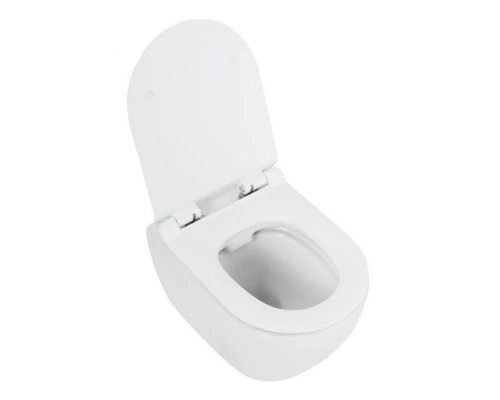 Подвесной безободковый унитаз Cezares Stylus 50.5 см, белый, CZR-513-TH-R