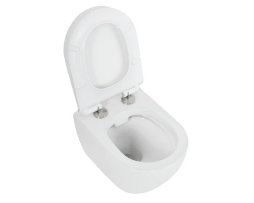 Подвесной безободковый унитаз Cezares Stylus 50.5 см, белый, CZR-513-TH-R