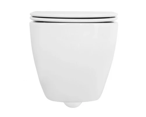 Подвесной безободковый унитаз Cezares Stylus 50.5 см с системой смыва Торнадо, белый, CZR-6601-TH-TOR