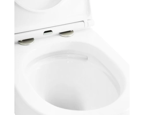 Подвесной безободковый унитаз Cezares Stylus 50.5 см с системой смыва Торнадо, белый, CZR-6601-TH-TOR