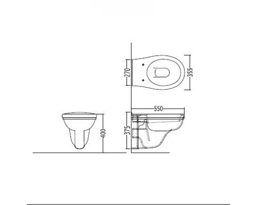 Подвесной унитаз Devon&Devon Rose IBWCSRO