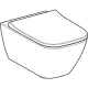 Подвесной безободковый унитаз Geberit Smyle Square Rimfree, крышка микролифт, 500.683.00.2