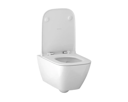 Подвесной унитаз Geberit Smyle Square 500.685.01.1 Rimfree, безободковый с крышкой-сиденьем микролифт