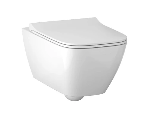 Подвесной унитаз Geberit Smyle Square 500.685.01.1 Rimfree, безободковый с крышкой-сиденьем микролифт