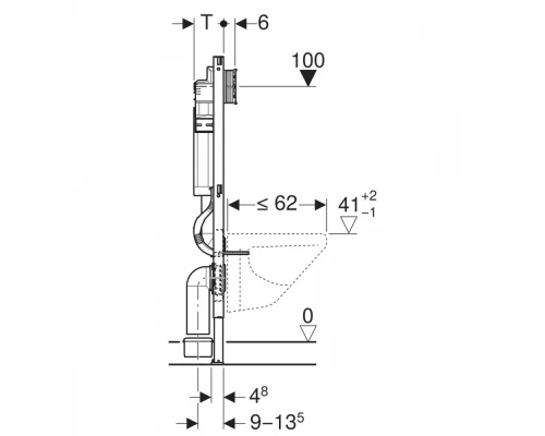 Инсталляция Geberit с безободковым унитазом Geberit Acanto Rimfree, 500.301.KJ.A, сиденье микролифт, комплект Идеальная пара