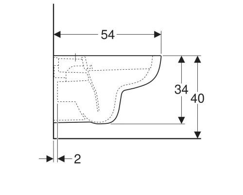 Подвесной унитаз Geberit Smyle, безободковый, белый, 500.210.01.1