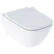 Подвесной безободковый унитаз Geberit Smyle Square Rimfree, крышка микролифт, 500.683.00.2
