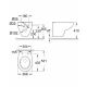 Подвесной унитаз Grohe Bau Ceramic 39427000, безободковый