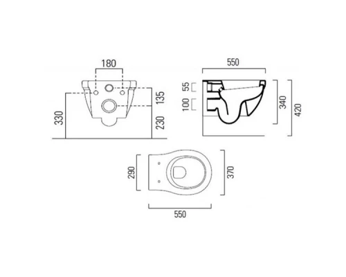 Подвесной унитаз GSI Classic 871211