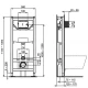 Инсталляция Ideal Standard T386801 с унитазом TESI AquaBlade T007901, сиденье микролифт, комплект