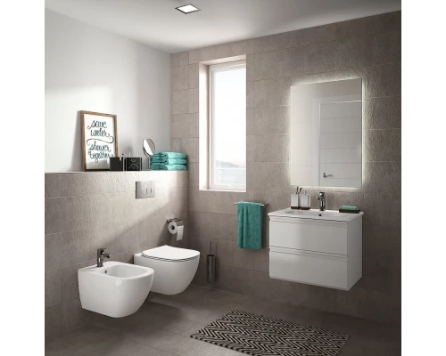 Подвесной безободковый унитаз Ideal Standard Tesi Rimless белый, сиденье микролифт, T355101