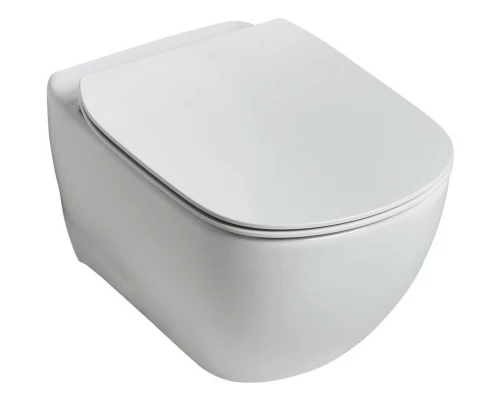 Подвесной безободковый унитаз Ideal Standard Tesi Rimless белый, сиденье микролифт, T355101