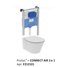 Инсталляция Ideal Standard ProSys E212101 с унитазом Connect Air AquaBlade E005401, сиденье микролифт, комплект