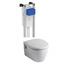 Инсталляция Ideal Standard ProSys Eco Frame M W220101 с унитазом Connect E803501, сиденье микролифт E712701, комплект