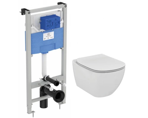 Инсталляция Ideal Standard Prosys с унитазом Tesi AquaBlade, T3868V1, сиденье микролифт, комплект
