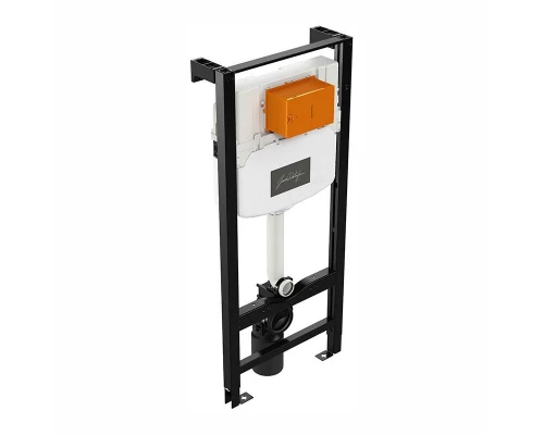 Инсталляция с безободковым унитазом Jacob Delafon Odeon Rive Gauche E21745RU-00, клавиша матовый и глянцевый хром, тонкое сиденье с микролифтом