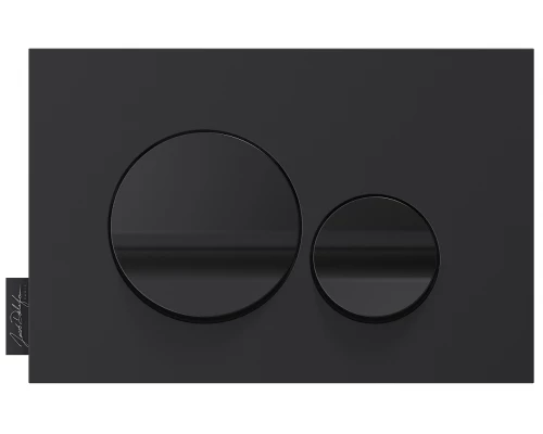 Инсталляция Jacob Delafon E21750RU-00 с безободковым унитазом Struktura EDE102, сиденье микролифт, клавиша черная, (E29025+E20859-7-BMT+EDE102+E20606)