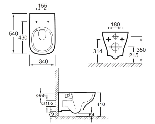 Инсталляция Jacob Delafon 40 см, с безободковым унитазом Struktura EDE102, сиденье тонкое микролифт, клавиша белая, комплект E21771RU-00 (E33131RU+EDE102+E70024+E4316-00)