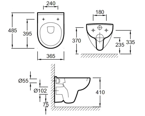 Подвесной унитаз Jacob Delafon Odeon Up E4705-00