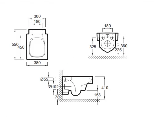 Подвесной унитаз Jacob Delafon Terrace EDA102-00