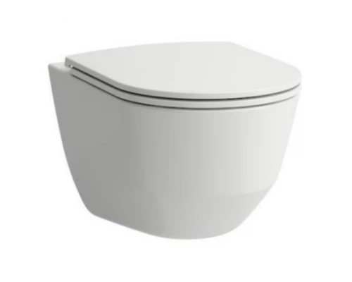 Инсталляция Laufen с безободковым унитазом Laufen Pro Rimless 8.6996.6.000.000.R, кнопка, сиденье микролифт, комплект Pack Laufen Pro Rimless