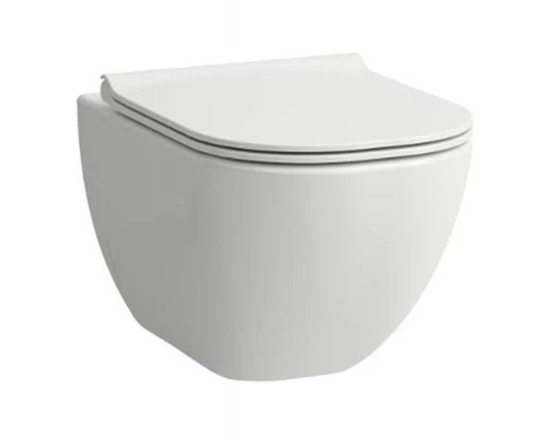 Подвесной унитаз Laufen Basal Combipack безободковый, крышка микролифт, крепление Easyfit, белый, 8.66E1.0.000.000.1