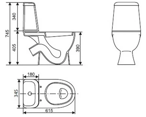 Унитаз-компакт Sanita luxe Max, MAXSLCC01040513