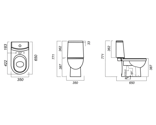 Напольный унитаз Sanita Luxe Next NXTSLCC01040622 крышка микролифт