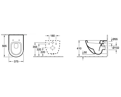 Подвесной унитаз Villeroy&Boch Subway 660010R1