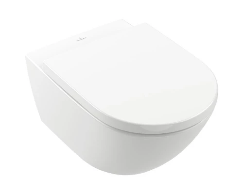 Подвесной унитаз Villeroy&Boch Subway 3.0 с сиденьем QuickRelease и Soft-Closing, 4670TS01, альпийский белый