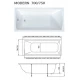 Ванна акриловая 1MarKa Modern 175 x 70 см прямоугольная, белая (01мод17570)