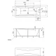 Акриловая ванна 1MarKa Raguza 190 х 90 см (01ра1990)