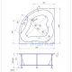 Угловая ванна 1MarKa CASSANDRA 140x140 (01кас1414)