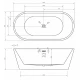 Ванна акриловая Abber AB9203-1.5 150 х 80 x 60 см отдельностоящая, белая