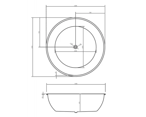 Акриловая ванна Abber AB9279 150х150 без гидромассажа