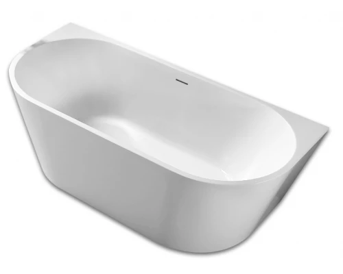 Ванна акриловая Abber AB9216-1.5 150 х 80 x 60 см без гидромассажа, пристенная, белая
