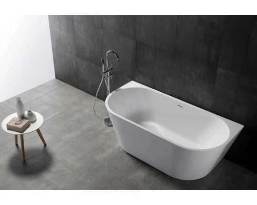 Ванна акриловая Abber AB9216-1.5 150 х 80 x 60 см без гидромассажа, пристенная, белая