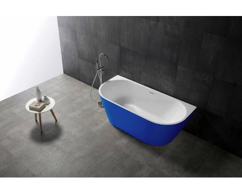 Ванна акриловая Abber AB9216-1.7DB 170 х 80 x 60 см без гидромассажа, пристенная, синяя