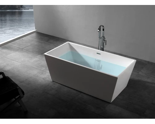 Ванна акриловая Abber AB9224-1.5 150 х 80 x 60 см без гидромассажа, отдельностоящая, белая