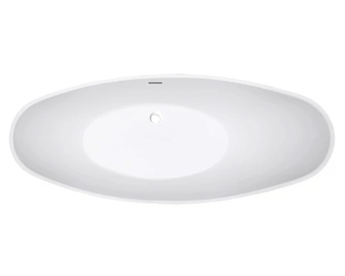 Ванна акриловая Abber AB9233G 184 х 79 x 77 см без гидромассажа, отдельностоящая, серая