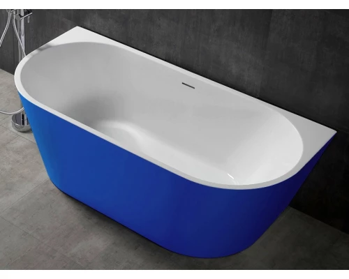 Ванна акриловая Abber AB9216-1.7DB 170 х 80 x 60 см без гидромассажа, пристенная, синяя