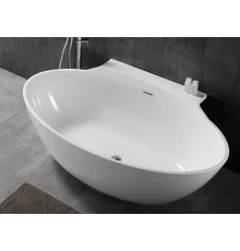 Ванна акриловая Abber AB9237 172 х 103 x 62 см без гидромассажа, пристенная, белая