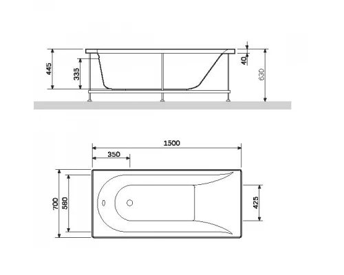 Акриловая ванна Am.Pm Spirit 150x70 см W72A-150-070W-A2