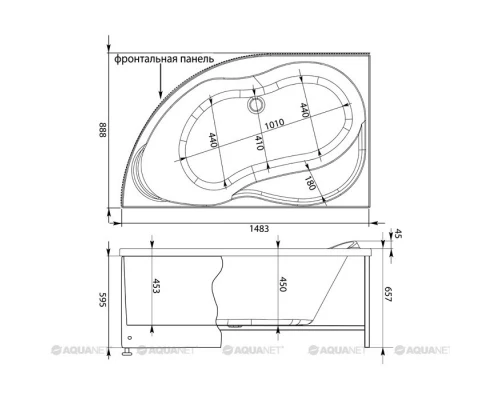Акриловая ванна Aquanet Graciosa 150x90 (203940/203941)