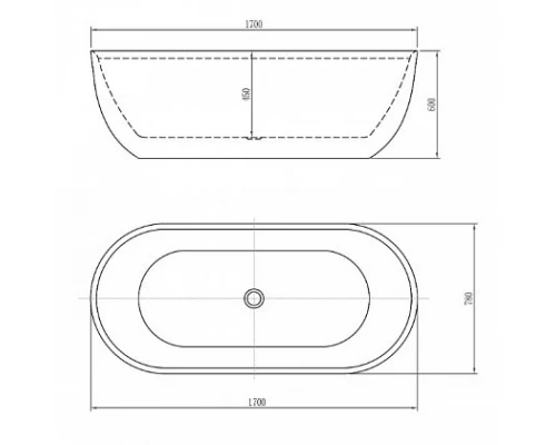 Акриловая ванна Aquanet Delight 1700-780 208600