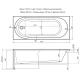 Ванна акриловая Aquanet Light 170 x 70 см 00242509, белая