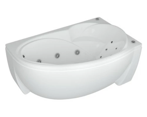 Ванна гидромассажная акриловая Aquatek Бетта 170 x 97 см, с гидромассажем standard (пневмоуправление), с фронтальным экраном+спинной массаж 6 форсунок
