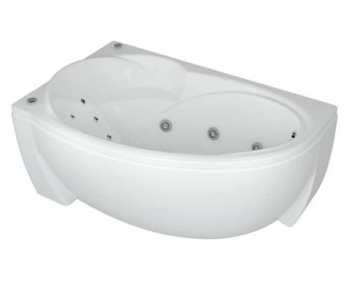 Ванна акриловая Aquatek Бетта 170 x 97 см с фронтальным экраном, вклеенный каркас, белая, левая/правая